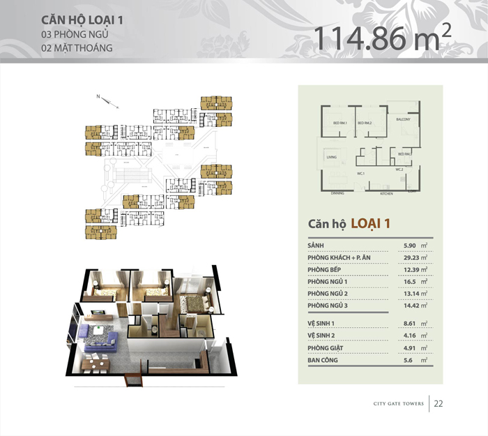 Thiết kế, mẫu nhà của City Gate Towers | ảnh 1